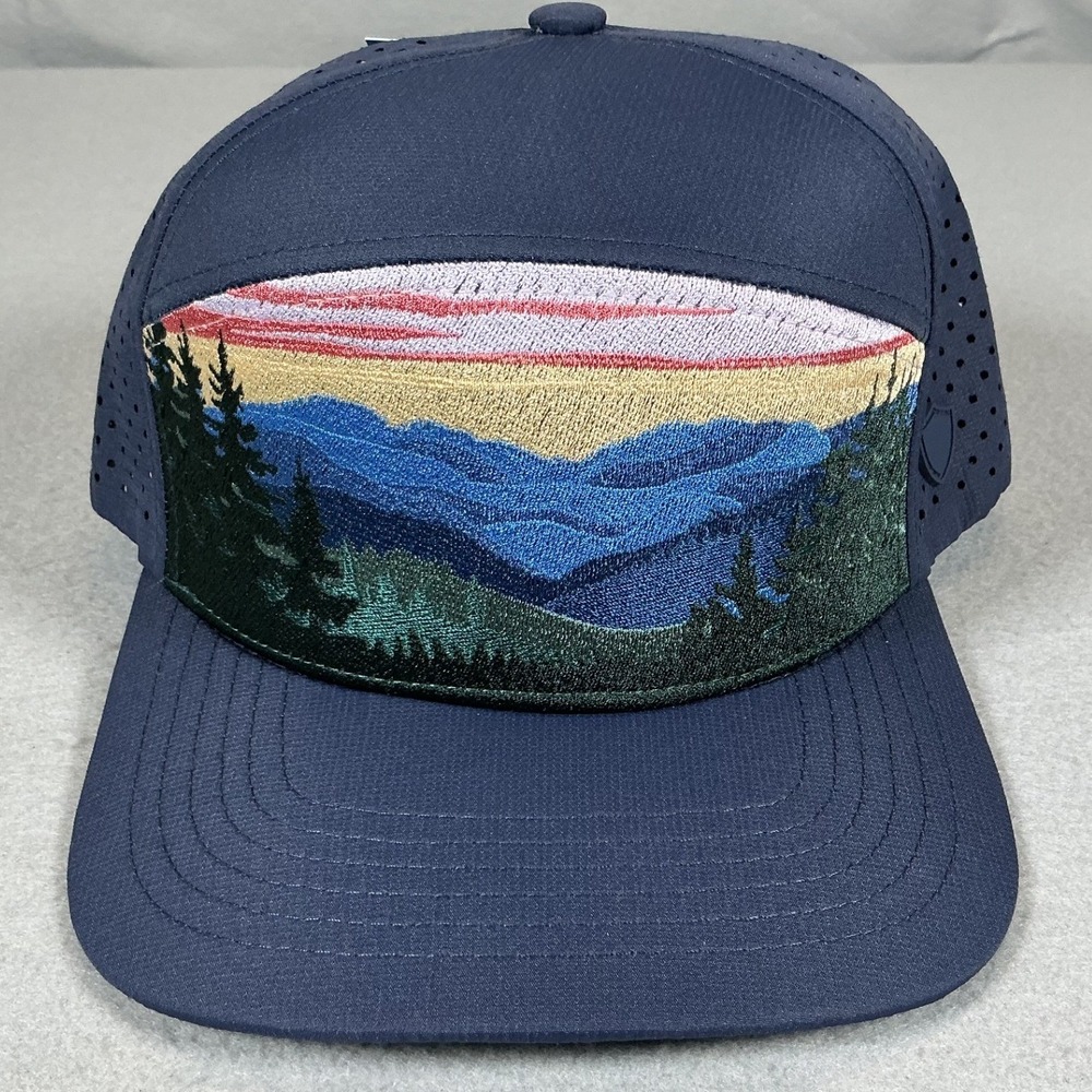SA Soul of Adventure Blue Mountain Embroidered Trucker Hat One Size NWT